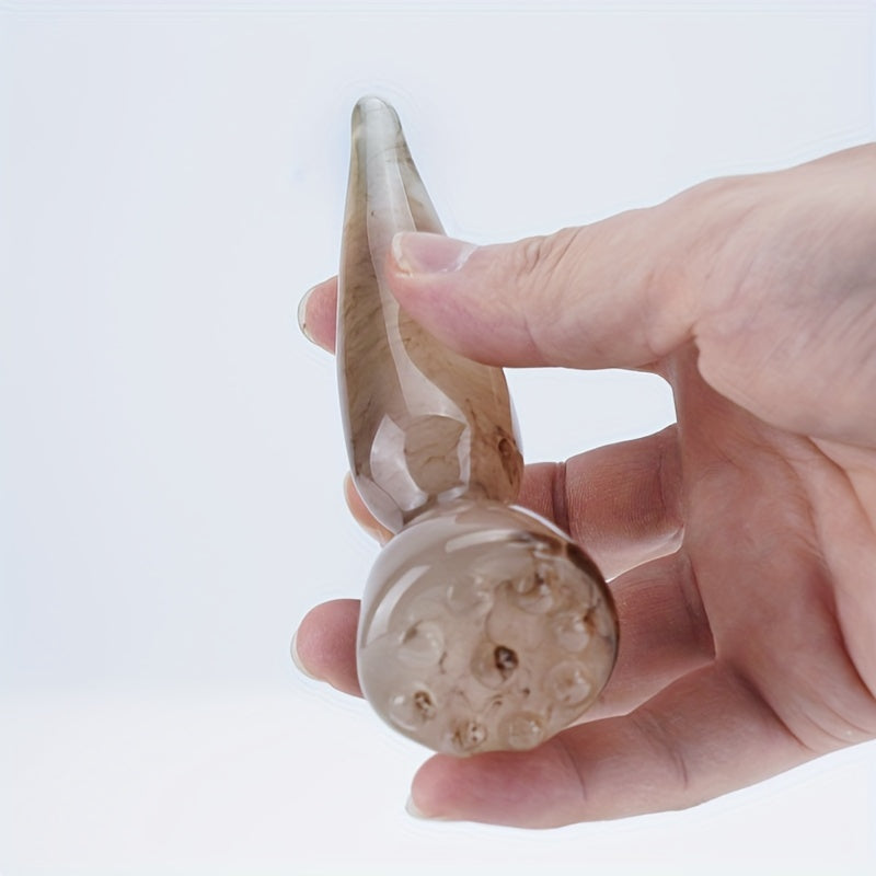 Lily-Shaped Resin Facial & Body Massage Tool — Ergonomic Handheld Eye Massager & Reflexology Tool