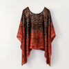 Bohemian Lightweight Breathable Pullover Shawl, 42.1 in (107 cm) Printed Square Scarf, Boho Beach & Evening Wrap
