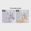 Vintage Magpie Print Long Imitation Silk Chiffon Scarf, Lightweight Shawl Wrap