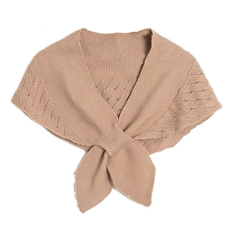 Lightweight Openwork Yarn Shawl - Women's Polyester Casual Wrap, Machine Washable Layering Scarf
