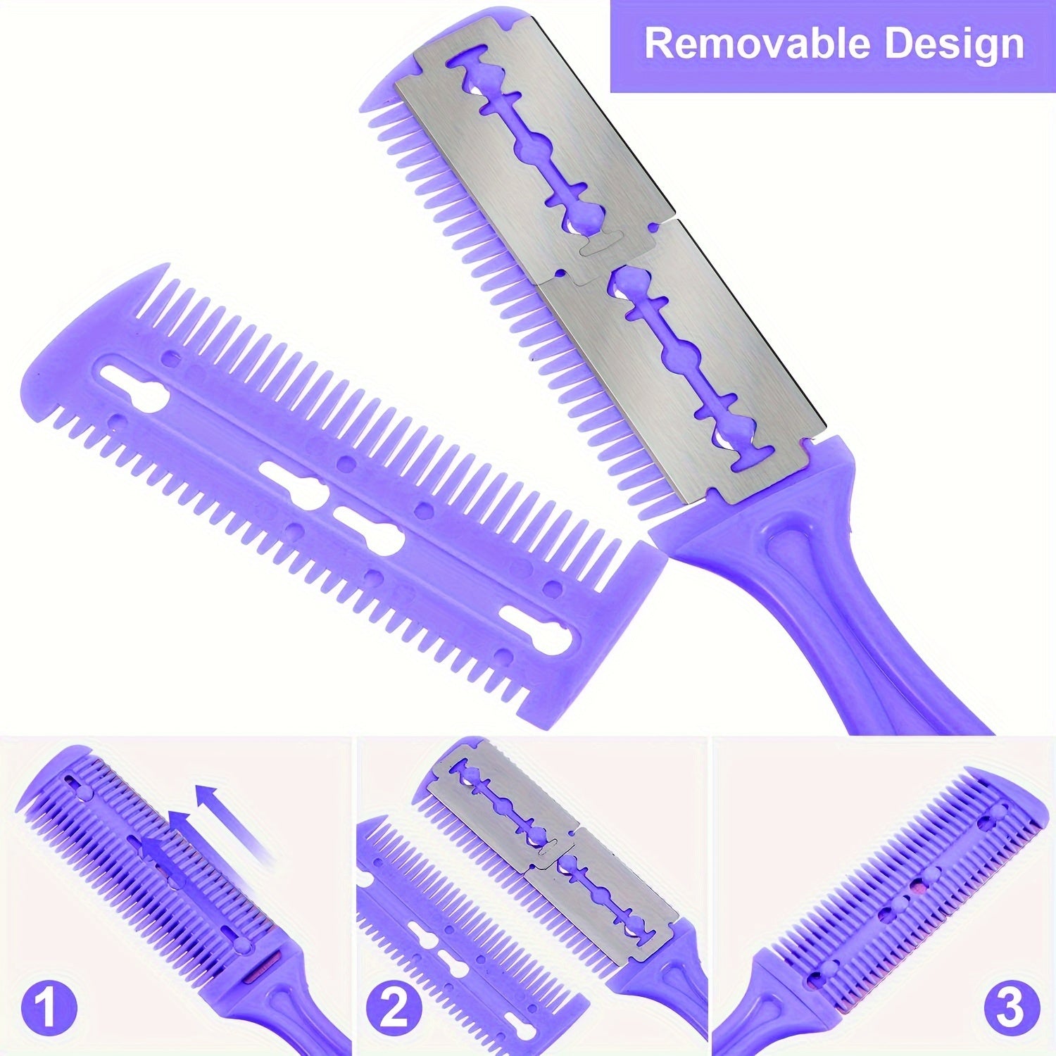 Dual-Sided Razor Trimmer Comb – Hair Thinning & Cutting Tool (1-Pack)