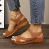 Women's Stylish Comfortable Sandals – Lightweight Cushioned Sole, Adjustable Hook-and-Loop Open Toe