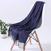 Women's Tassel Long Scarf - Lightweight All-Season Polyester Shawl & Air-Conditioning Wrap