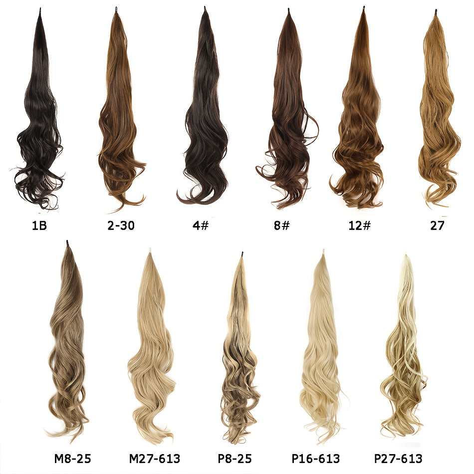 32-Inch (81 cm) Wrap-Around Curly Wavy Ponytail Extension Long Flexible Hairpiece for Women