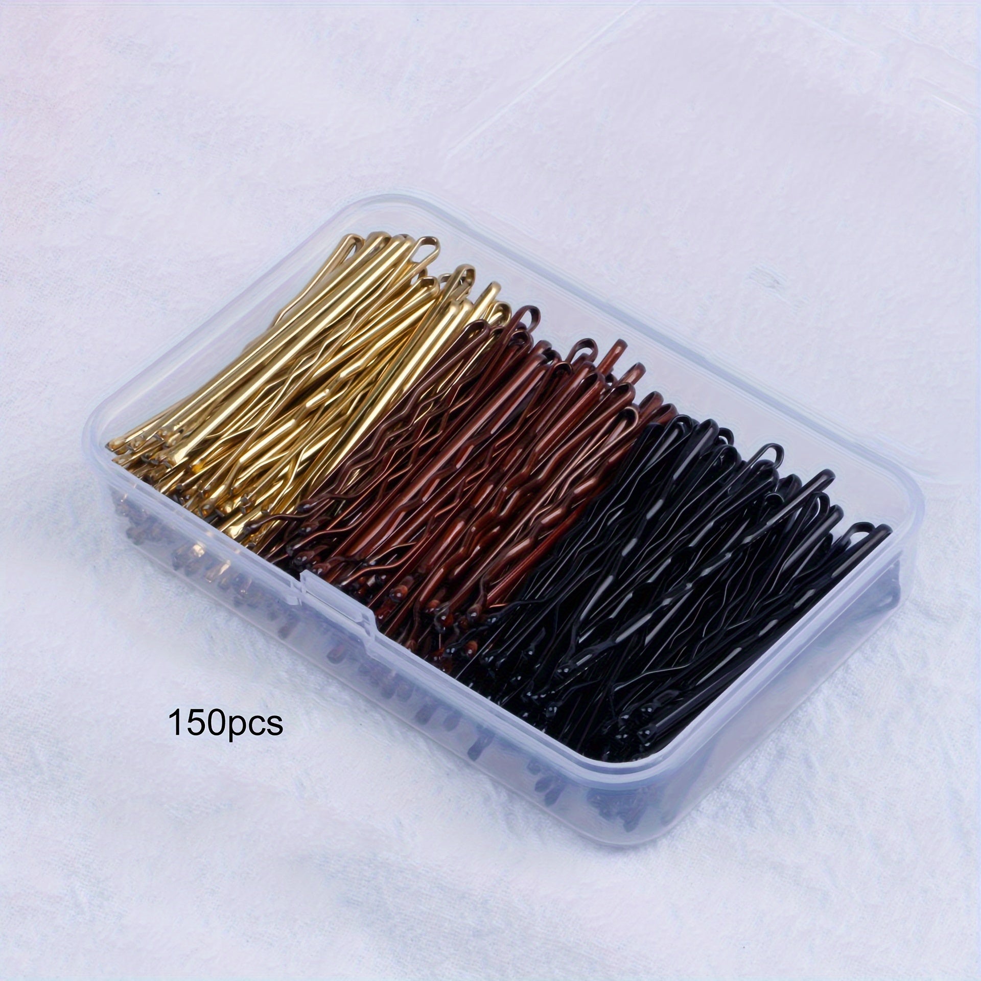 1.96-Inch (5 cm) Metal One-Word Hair Clip Barrette, Minimalist Wavy Edge Hairpin for Women