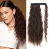Curly Wave Clip-In Hair Extensions 22-34 in (56-86 cm) - High-Temperature Synthetic Fiber, Wrap Curls, Instant Volume, Non-Slip Breathable Net
