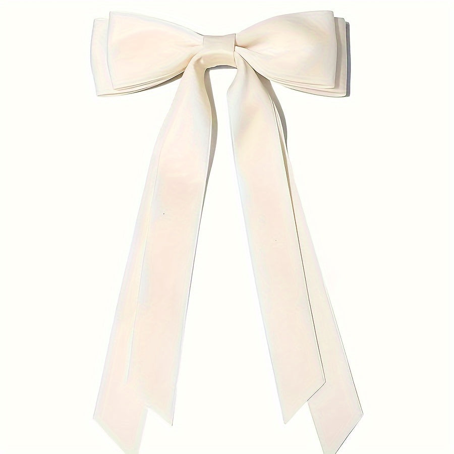4-Pack Double-Layer Ribbon Bow Hair Clips for Women - Elegant Ballet-Inspired Hair Accessories