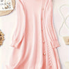 Plus Size Midi Sweater Dress High Neck Long Sleeve French-Style Twist Knit with Gold Buttons Soft Comfortable Fall Winter Party Evening
