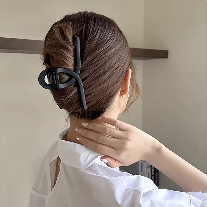 Large Hair Claw Clip - Minimalist Shark Clip with Cross Design for Thick & Thin Hair (1pc/2pcs)