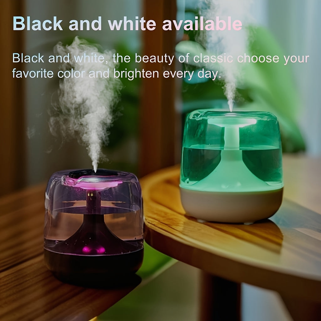 USB Cool Mist Humidifier & Essential Oil Diffuser with Night Light, 21.98 oz (650 ml) Tank, 7-Color LED, Quiet 12H Operation, Continuous/Intermittent Mist for Bedroom & Home