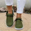 Women's Casual Fabric Loafers - Flat Penny Loafers, Round Toe, EVA Sole, Breathable Fabric Insole