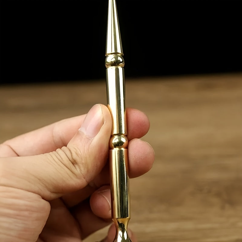 Pure Copper Acupoint Massage Pen - Ergonomic Ear & Eye Massager for Acupressure & Myofascial Relief