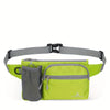 Women's Adjustable Crossbody Waist Bag - Black Nylon Phone Pouch with Zipper, Reflective Strap & Multiple Compartments for Hiking and Commuting