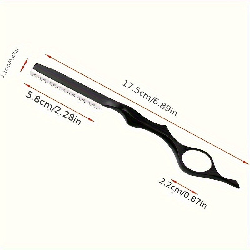 Safety Hair Trimming Razor 17.5 cm (6.9 in) – Replaceable Blade Eyebrow & Hair Cutting Tool for Barbers Salon