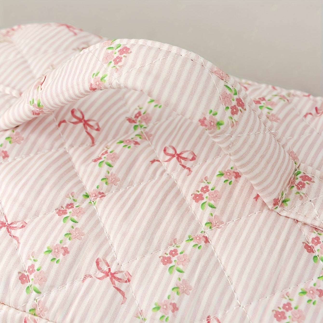 3-Pack Quilted Floral Cosmetic Bags for Women – Travel Makeup Organizer Set, Durable Polyester Pouches