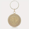 Mini Round Diamond-Embellished Evening Clutch Bag for Weddings & Bridal Parties