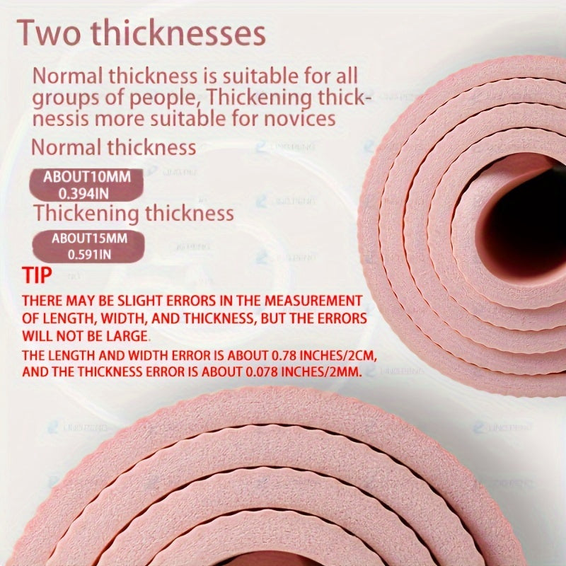 Thick Non-Slip Yoga Mat – High-Density NBR Exercise Mat for Yoga, Pilates & Gymnastics