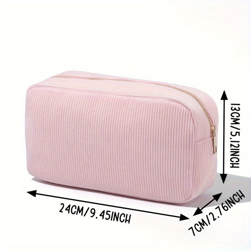 Personalized Embroidered Flower Basket Makeup Bag – Custom Name Travel Cosmetic Pouch, Bridesmaid & Valentine's Gift