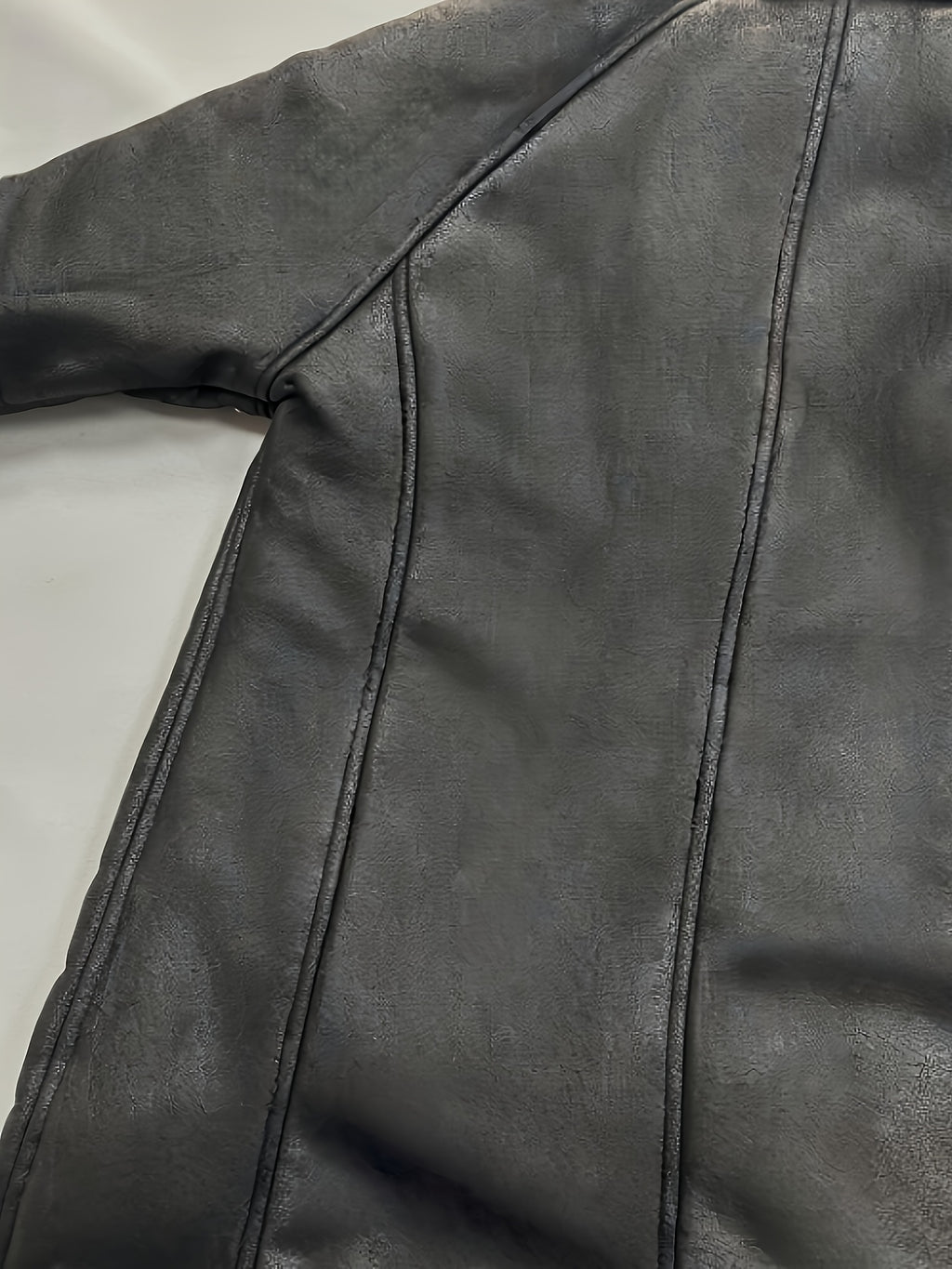 AFTF BASIC Women's Mid-Length Plush-Lined Jacket with Fur-Trim Collar and Asymmetrical Hem, Machine Washable All-Season Black Coat