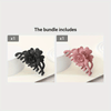 Matte Flower Hair Clip - Large Non-Slip Floral Barrette, Solid Color (1pc)