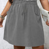 Plus Size A-Line Short Skirt in Turquoise (Mint Green) with Pockets, Structured Waist, Wrinkle-Resistant and Machine Washable for Office & Casual