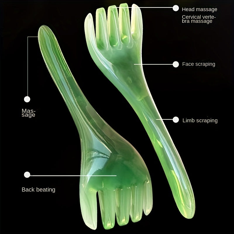 Five-Claw Resin Head Massage Comb - Wide-Tooth Scalp & Neck Scraping Tool, Nose Scraper, Mother's Day Gift