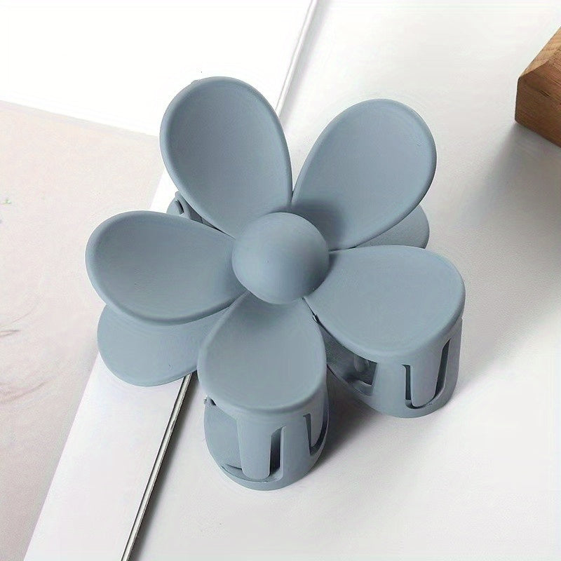 Flower Frosted Candy Hair Claw Clip – Non-Slip Strong Hold Jaw Clip for Women & Girls