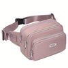 Women's Nylon Zipper Clutch Bag - Solid Color with Polyester Lining
