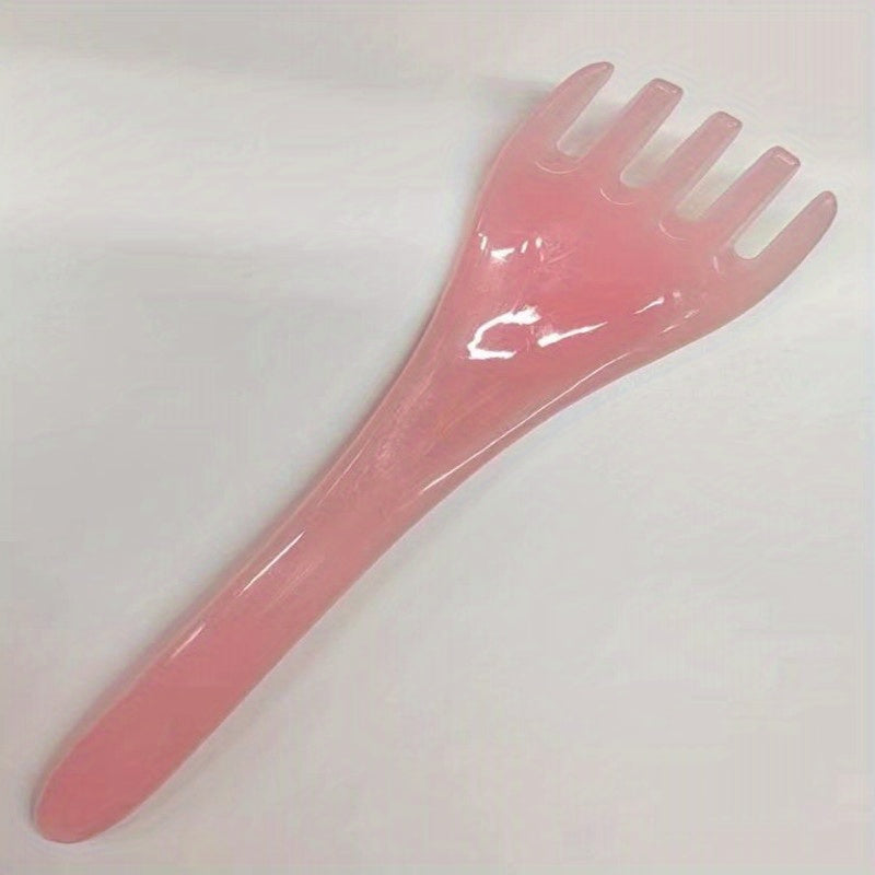 Five-Claw Resin Head Massage Comb - Wide-Tooth Scalp & Neck Scraping Tool, Nose Scraper, Mother's Day Gift