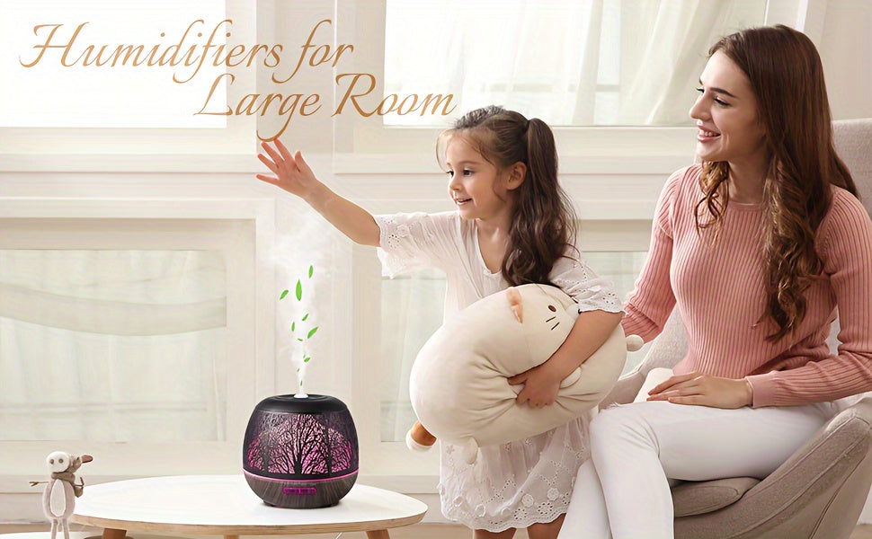 400ml Ultrasonic Essential Oil Diffuser with Remote — 7-Color LED Cold Mist Humidifier, USB-Powered Aromatherapy for Bedroom & Holiday Gifts