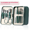 Professional Foot & Nail Care Kit - Stainless Steel Clippers, Foot File, Nail Polish & Portable Travel Case