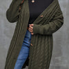 Plus Size Cardigan Sweater - Women's Knit Button-Front Cardigan for Fall Winter