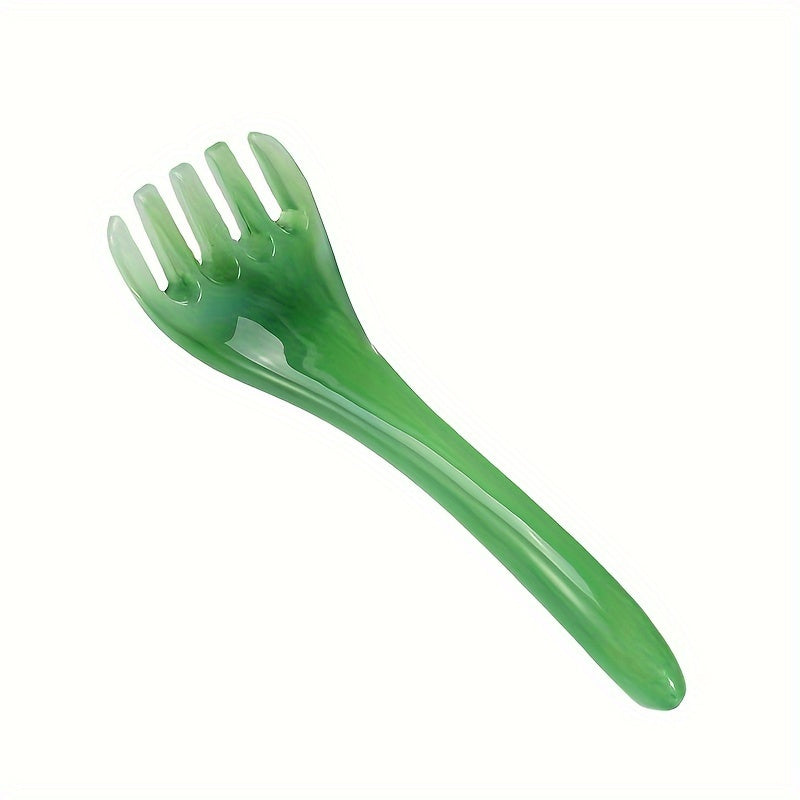 Resin Scalp Massager - Portable Handheld SPA Head & Body Massager for Deep Relaxation, Scalp Scraping Gua Sha Tool for Neck and Back