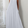 Women's Plus Size Sleeveless Maxi Dress - Elegant A-Line Solid Color, Medium Stretch for Spring & Summer