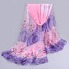 Women's Lightweight Chiffon Scarf - Long Sun Protection Shawl & Beach Wrap