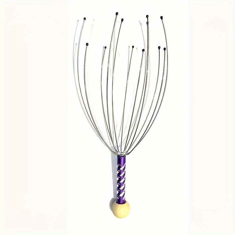 Octopus Head Massager Scalp Scratcher - Stainless Steel Head Scratching Claw Massage Tool