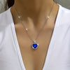 Silver-Plated Rhinestone Pendant Necklace for Girls | Valentine's & Mother's Day Gift