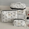 3-Piece Pink Sweet Bow Makeup Bag Set - Large Capacity Travel Cosmetic Organizer Toiletry Pouches