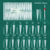 150pcs Butterfly-Shaped Reusable Nail Molds - Transparent Clear Nail Forms, 15 Sizes for Builder Gel Manicures, Salon & Home