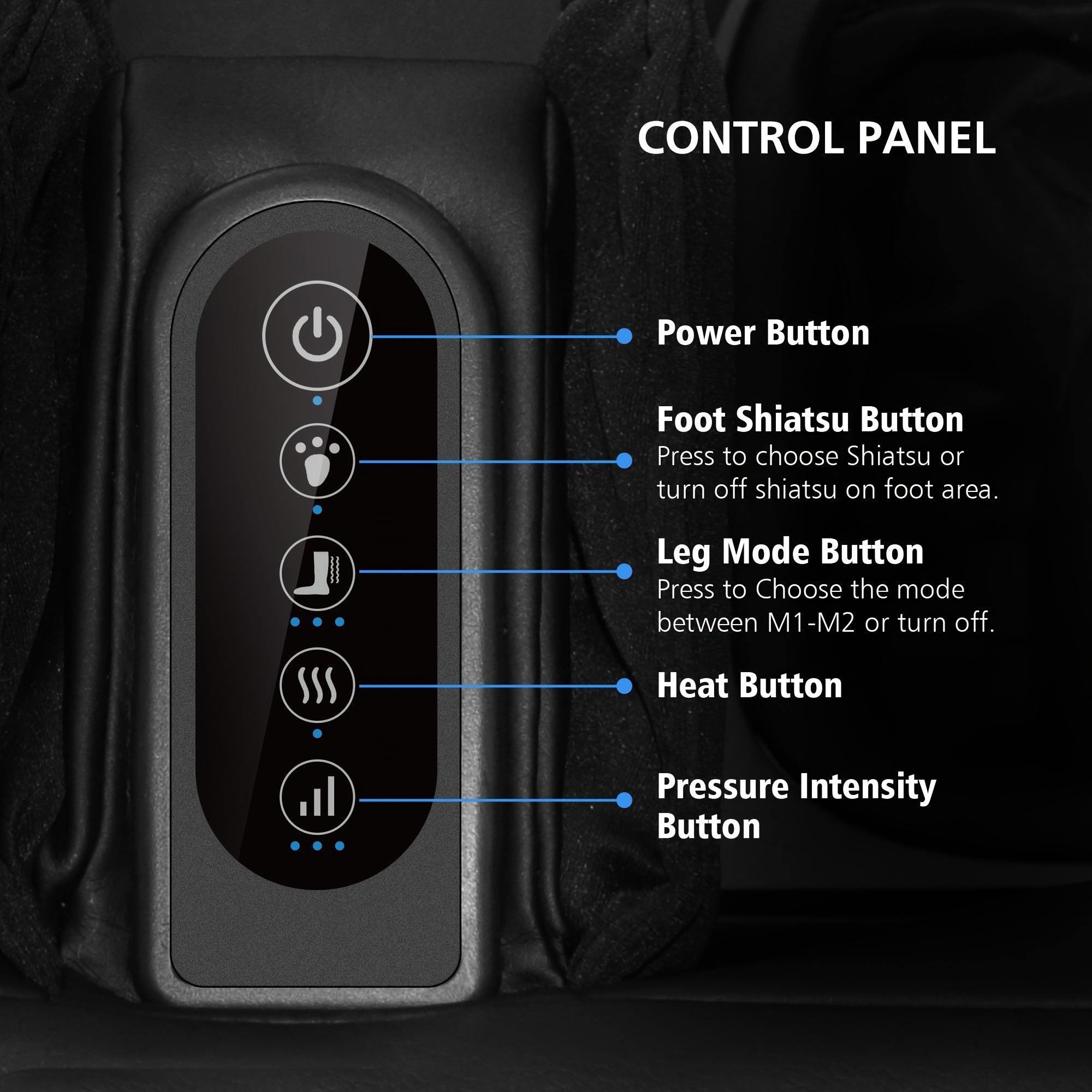 COMFIER Dual Foot & Calf Massager Ottoman – Shiatsu Kneading, Heat, Vibration & Compression, Washable Covers, Fits Up to Men's 13