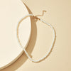 Faux Pearl Choker Necklace for Women — Single-Strand Boho Clavicle Chain for Parties & Gifts