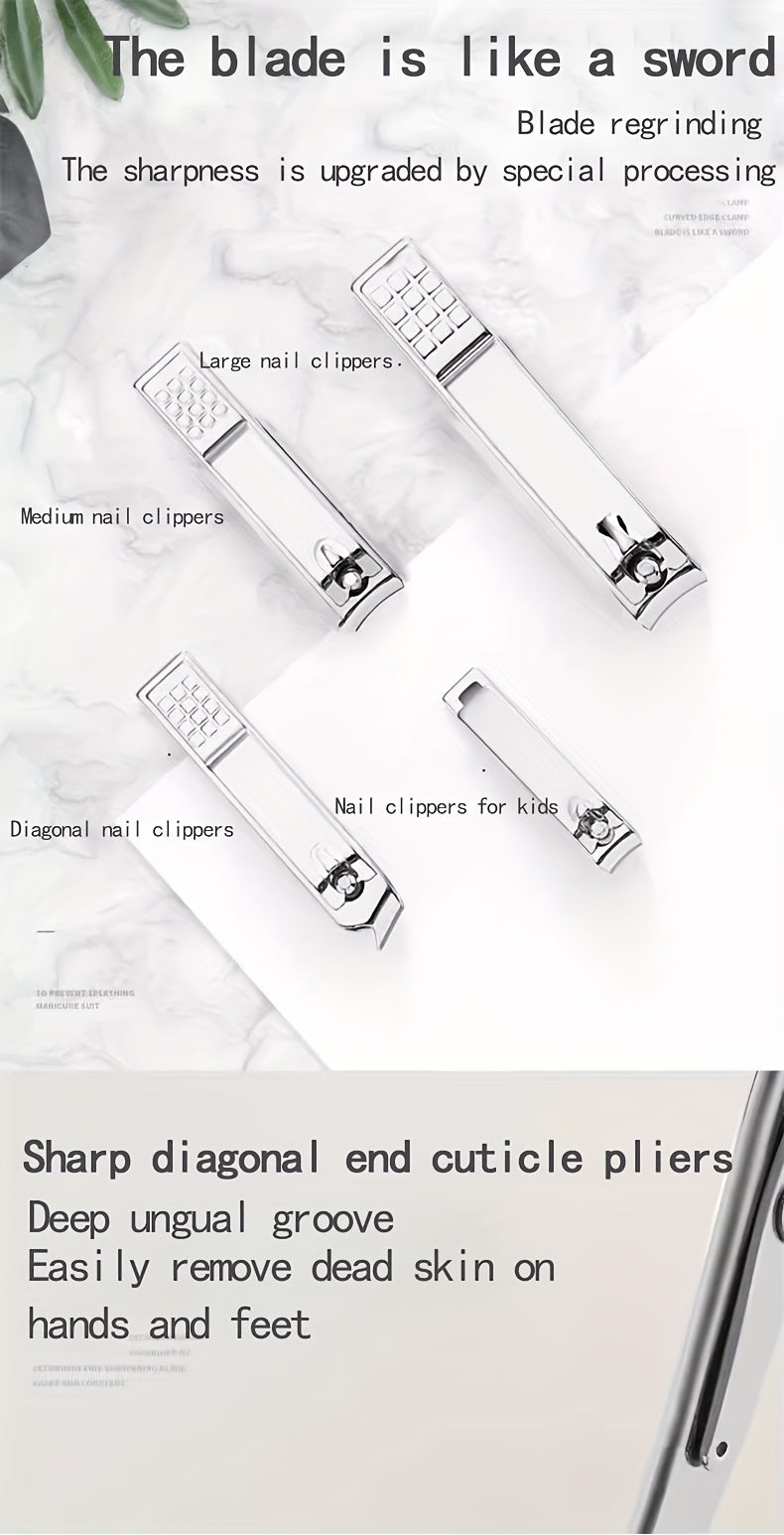 26-Piece Professional Nail and Pedicure Kit - Manicure Set with Clippers, Cuticle Nipper & Scissors