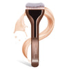 Professional Foundation Brush - Soft Nylon Bristles, Brown Handle, Kabuki Makeup Brush for Liquid Foundation, BB Cream & Powder, Travel-Friendly