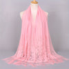 Lace Bridal Shawl – Embroidered Wedding Scarf with Tassels, Windproof Head Wrap & Church Veil
