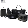 5-Piece Travel Tote Bag Set Multi-Functional Large Capacity Gym & Travel Bags with Shoe Compartment Makeup Pouch Waist Bag Chest Bag