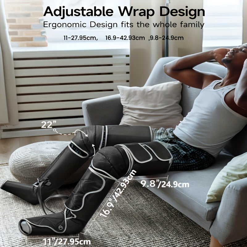 ALLJOY Full Leg Heat Massager — Foot, Calf & Thigh Compression, 6 Modes, 3 Intensities, 2 Heat Levels — Gift for Mom & Dad