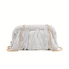 Rhinestone Evening Clutch Bag – Pleated Cloud Party Handbag with Chain Clasp and Removable Strap