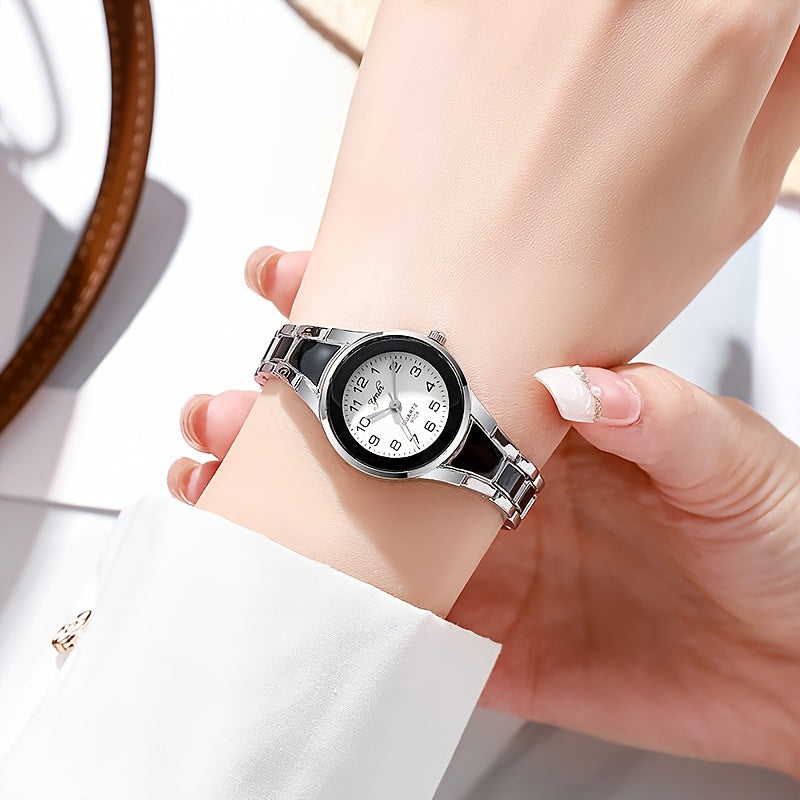 2-Pack Women’s Bracelet Quartz Watches – Gold & Silver Stainless Steel Wrist Watch Set