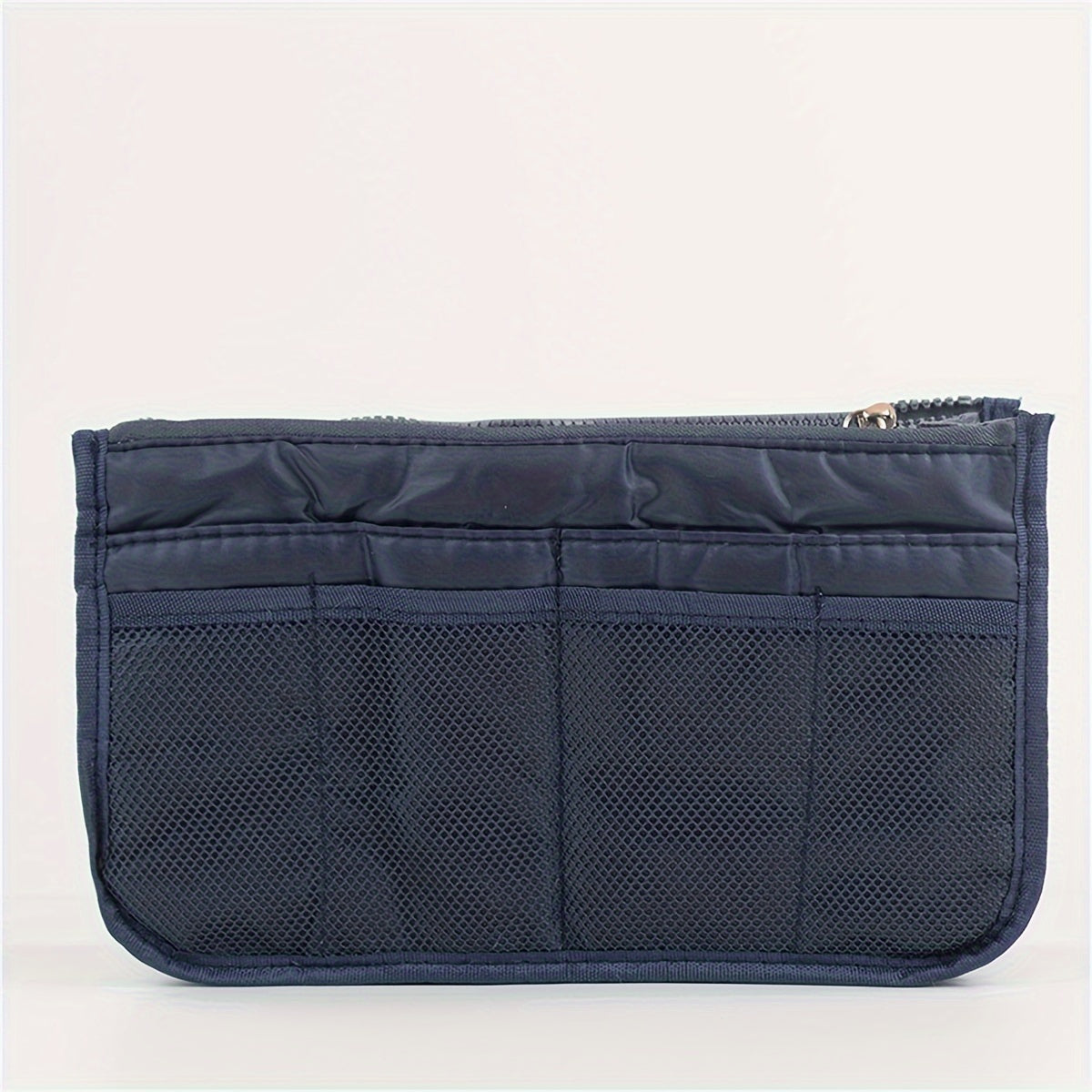 Foldable Double-Layer Makeup Bag & Travel Organizer - Large Capacity Zippered Toiletry Pouch