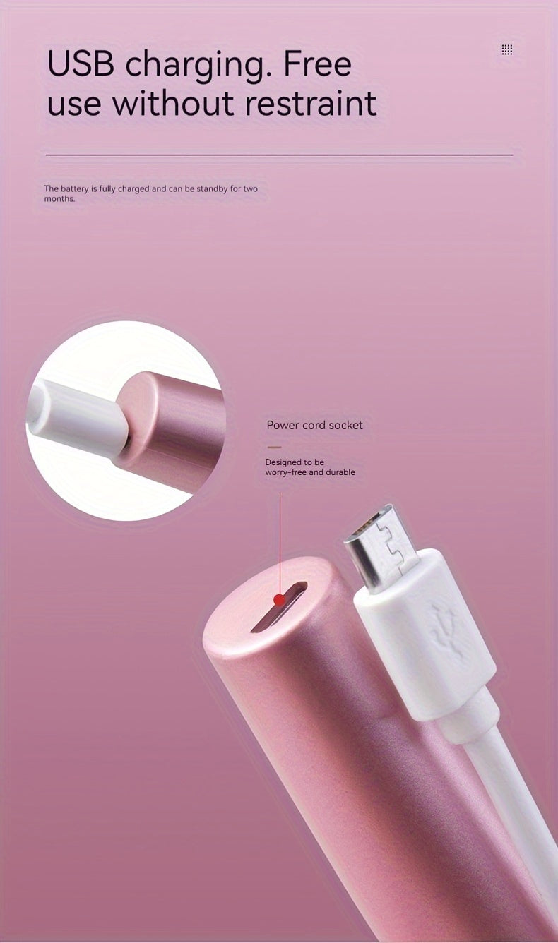 USB Rechargeable Nail Grinder – Cordless Portable Electric Manicure File for Thick Toenails, Nail Tech Tool (Light Beige)